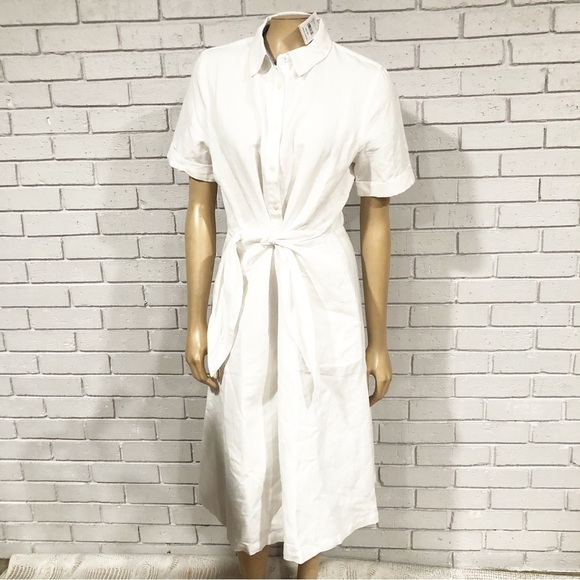 Vineyard Vines Women’s Tie Front Linen Blend Dress - Picture 1 of 9